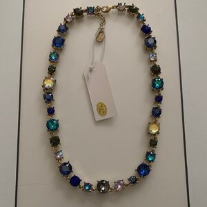 Stella & Ruby Vibrant Blue and Gold Crystal Necklace